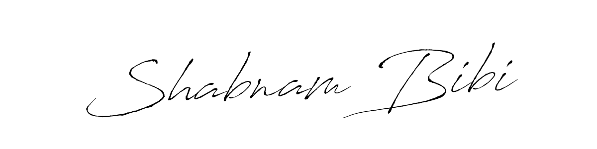 How to make Shabnam Bibi name signature. Use Antro_Vectra style for creating short signs online. This is the latest handwritten sign. Shabnam Bibi signature style 6 images and pictures png