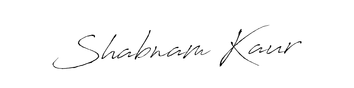 Design your own signature with our free online signature maker. With this signature software, you can create a handwritten (Antro_Vectra) signature for name Shabnam Kaur. Shabnam Kaur signature style 6 images and pictures png