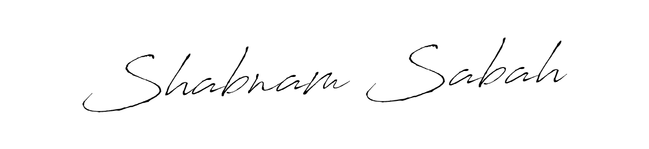 Make a beautiful signature design for name Shabnam Sabah. With this signature (Antro_Vectra) style, you can create a handwritten signature for free. Shabnam Sabah signature style 6 images and pictures png