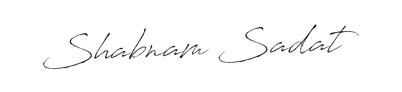 Design your own signature with our free online signature maker. With this signature software, you can create a handwritten (Antro_Vectra) signature for name Shabnam Sadat. Shabnam Sadat signature style 6 images and pictures png