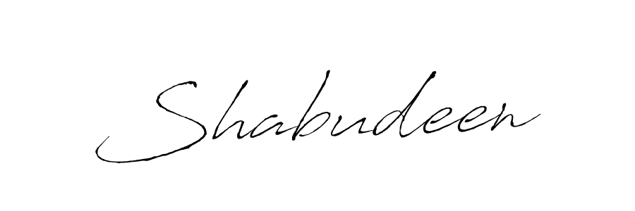 How to make Shabudeen signature? Antro_Vectra is a professional autograph style. Create handwritten signature for Shabudeen name. Shabudeen signature style 6 images and pictures png
