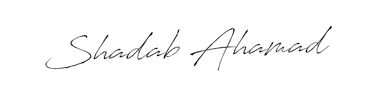 Similarly Antro_Vectra is the best handwritten signature design. Signature creator online .You can use it as an online autograph creator for name Shadab Ahamad. Shadab Ahamad signature style 6 images and pictures png