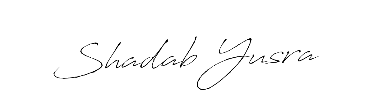 Design your own signature with our free online signature maker. With this signature software, you can create a handwritten (Antro_Vectra) signature for name Shadab Yusra. Shadab Yusra signature style 6 images and pictures png