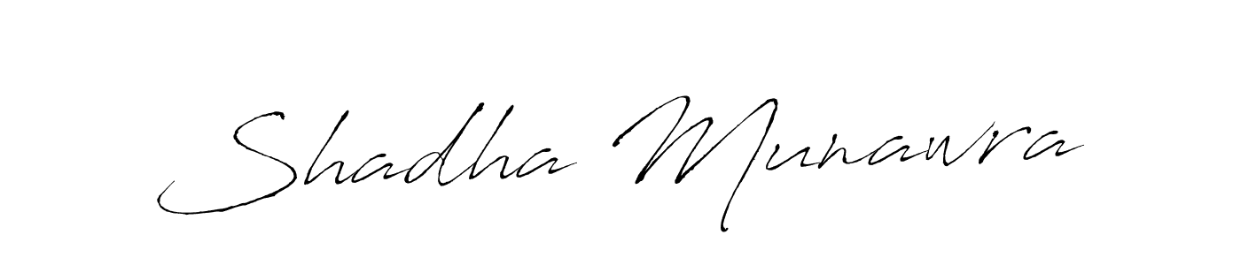 Create a beautiful signature design for name Shadha Munawra. With this signature (Antro_Vectra) fonts, you can make a handwritten signature for free. Shadha Munawra signature style 6 images and pictures png