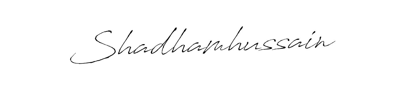 How to make Shadhamhussain signature? Antro_Vectra is a professional autograph style. Create handwritten signature for Shadhamhussain name. Shadhamhussain signature style 6 images and pictures png