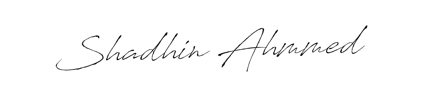 Make a beautiful signature design for name Shadhin Ahmmed. With this signature (Antro_Vectra) style, you can create a handwritten signature for free. Shadhin Ahmmed signature style 6 images and pictures png
