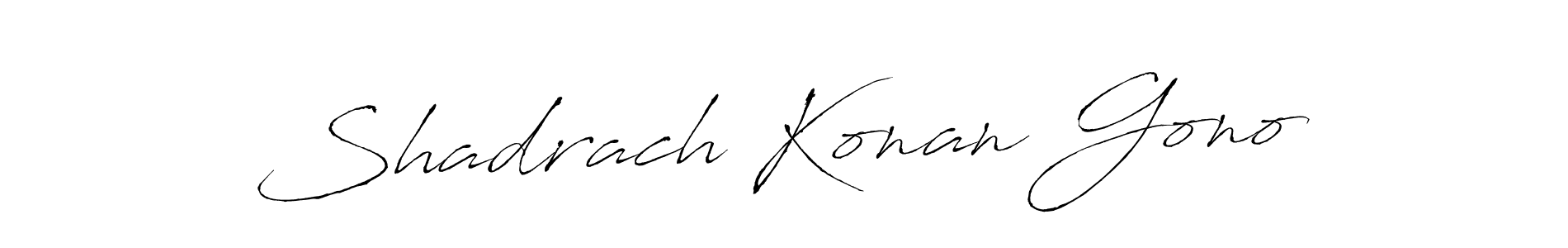 The best way (Antro_Vectra) to make a short signature is to pick only two or three words in your name. The name Shadrach Konan Gono include a total of six letters. For converting this name. Shadrach Konan Gono signature style 6 images and pictures png