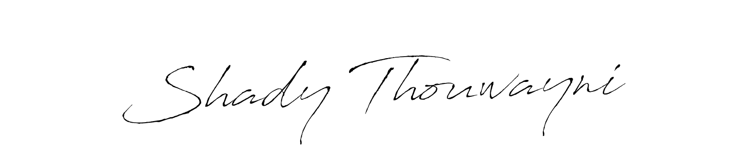 Make a beautiful signature design for name Shady Thouwayni. With this signature (Antro_Vectra) style, you can create a handwritten signature for free. Shady Thouwayni signature style 6 images and pictures png