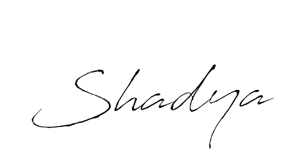 How to make Shadya name signature. Use Antro_Vectra style for creating short signs online. This is the latest handwritten sign. Shadya signature style 6 images and pictures png