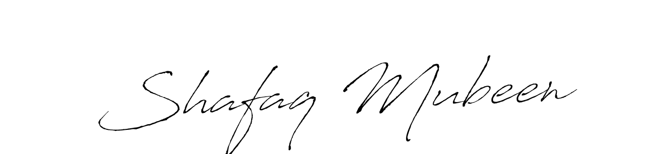 Shafaq Mubeen stylish signature style. Best Handwritten Sign (Antro_Vectra) for my name. Handwritten Signature Collection Ideas for my name Shafaq Mubeen. Shafaq Mubeen signature style 6 images and pictures png