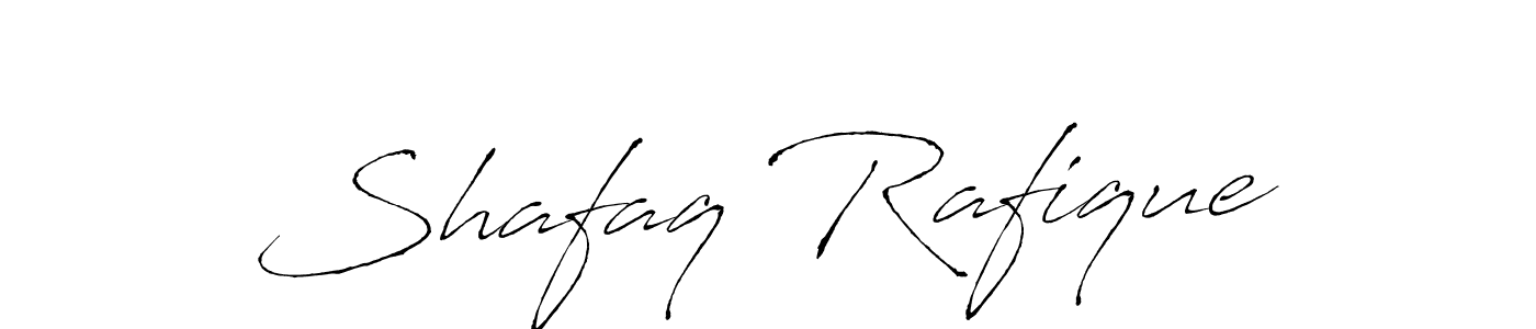 How to make Shafaq Rafique name signature. Use Antro_Vectra style for creating short signs online. This is the latest handwritten sign. Shafaq Rafique signature style 6 images and pictures png