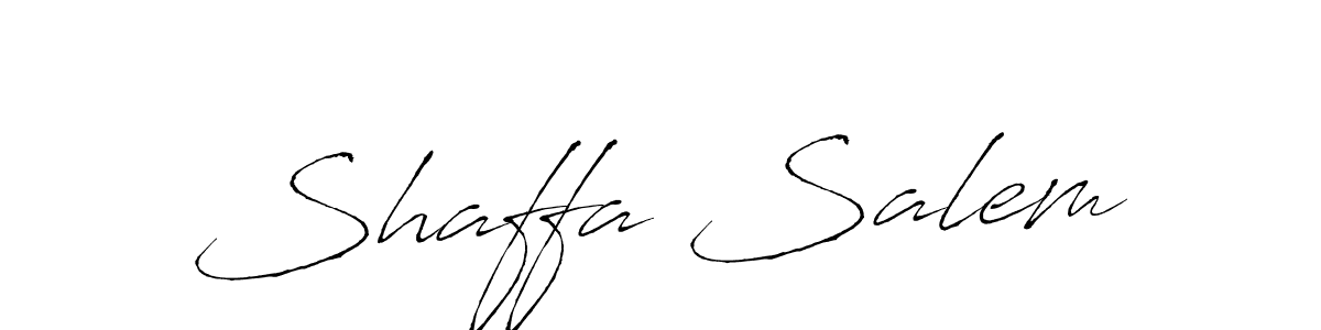 Create a beautiful signature design for name Shaffa Salem. With this signature (Antro_Vectra) fonts, you can make a handwritten signature for free. Shaffa Salem signature style 6 images and pictures png