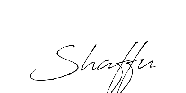 Make a beautiful signature design for name Shaffu. With this signature (Antro_Vectra) style, you can create a handwritten signature for free. Shaffu signature style 6 images and pictures png