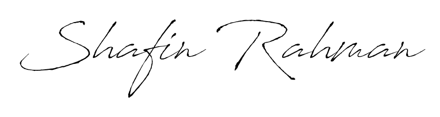 Discover how Shafin Rahman looks in an executive cursive font (Antro_Vectra). Perfect for legal documents, invoices, and certificates. Shafin Rahman signature style 6 images and pictures png