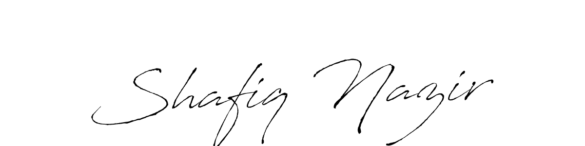 Make a beautiful signature design for name Shafiq Nazir. With this signature (Antro_Vectra) style, you can create a handwritten signature for free. Shafiq Nazir signature style 6 images and pictures png