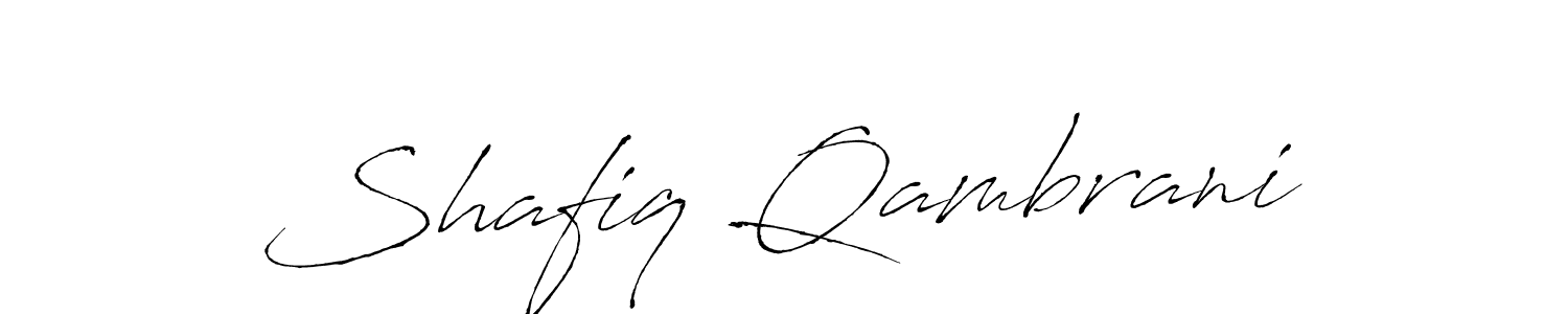 Shafiq Qambrani stylish signature style. Best Handwritten Sign (Antro_Vectra) for my name. Handwritten Signature Collection Ideas for my name Shafiq Qambrani. Shafiq Qambrani signature style 6 images and pictures png