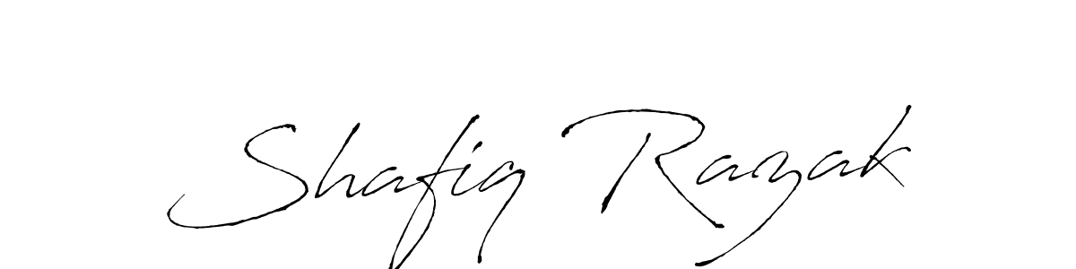 Shafiq Razak stylish signature style. Best Handwritten Sign (Antro_Vectra) for my name. Handwritten Signature Collection Ideas for my name Shafiq Razak. Shafiq Razak signature style 6 images and pictures png