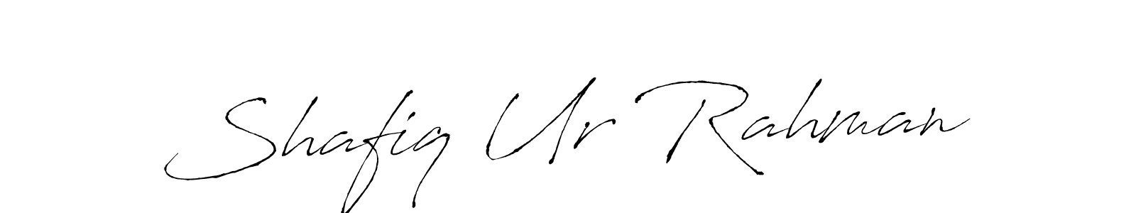 How to make Shafiq Ur Rahman name signature. Use Antro_Vectra style for creating short signs online. This is the latest handwritten sign. Shafiq Ur Rahman signature style 6 images and pictures png