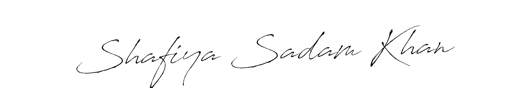 How to make Shafiya Sadam Khan signature? Antro_Vectra is a professional autograph style. Create handwritten signature for Shafiya Sadam Khan name. Shafiya Sadam Khan signature style 6 images and pictures png