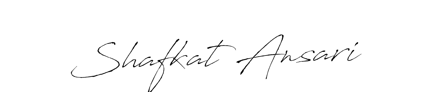 How to make Shafkat Ansari name signature. Use Antro_Vectra style for creating short signs online. This is the latest handwritten sign. Shafkat Ansari signature style 6 images and pictures png