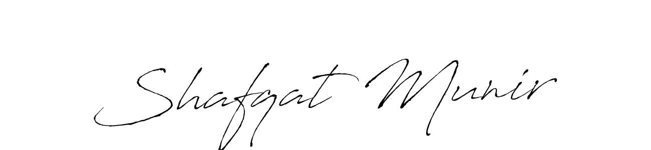 Create a beautiful signature design for name Shafqat Munir. With this signature (Antro_Vectra) fonts, you can make a handwritten signature for free. Shafqat Munir signature style 6 images and pictures png
