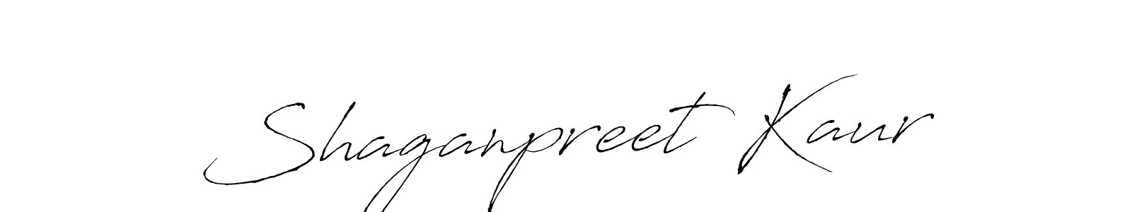 Make a beautiful signature design for name Shaganpreet Kaur. With this signature (Antro_Vectra) style, you can create a handwritten signature for free. Shaganpreet Kaur signature style 6 images and pictures png