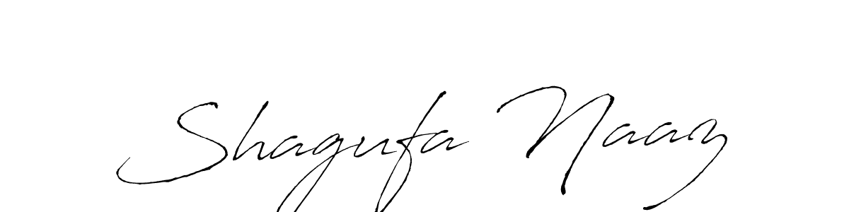How to make Shagufa Naaz name signature. Use Antro_Vectra style for creating short signs online. This is the latest handwritten sign. Shagufa Naaz signature style 6 images and pictures png