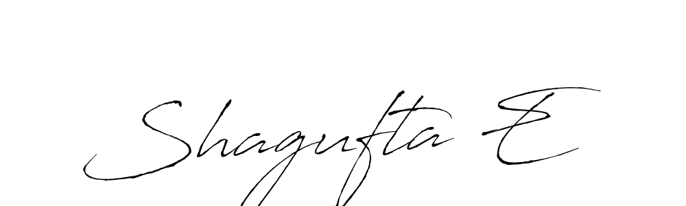 Design your own signature with our free online signature maker. With this signature software, you can create a handwritten (Antro_Vectra) signature for name Shagufta E. Shagufta E signature style 6 images and pictures png