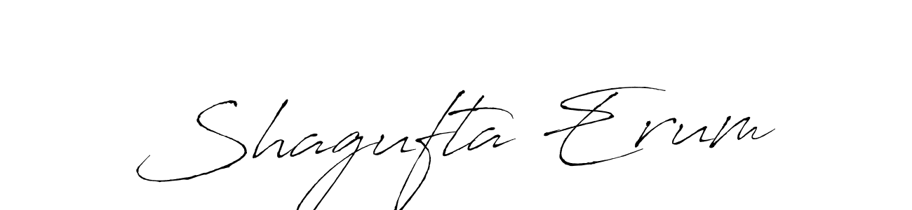 Create a beautiful signature design for name Shagufta Erum. With this signature (Antro_Vectra) fonts, you can make a handwritten signature for free. Shagufta Erum signature style 6 images and pictures png