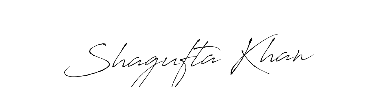 Design your own signature with our free online signature maker. With this signature software, you can create a handwritten (Antro_Vectra) signature for name Shagufta Khan. Shagufta Khan signature style 6 images and pictures png
