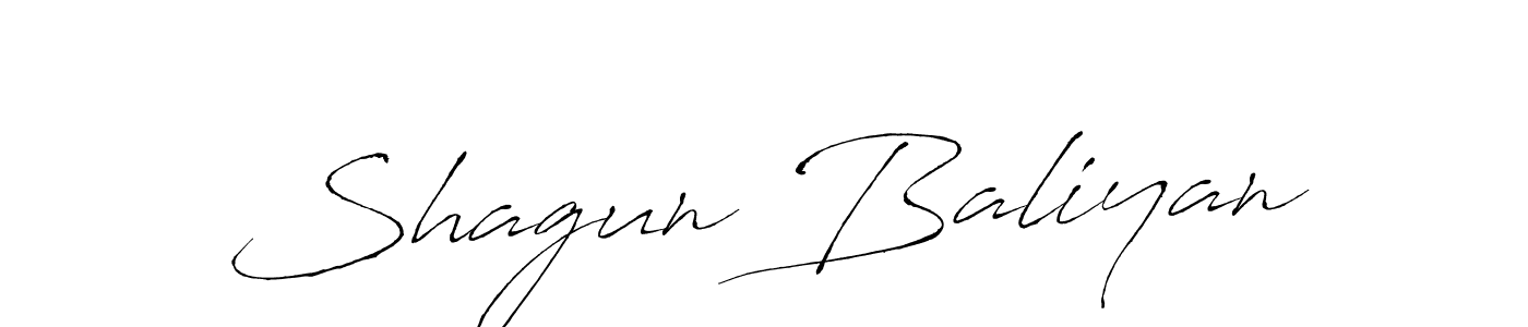 Create a beautiful signature design for name Shagun Baliyan. With this signature (Antro_Vectra) fonts, you can make a handwritten signature for free. Shagun Baliyan signature style 6 images and pictures png