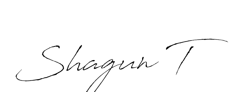 Also we have Shagun T name is the best signature style. Create professional handwritten signature collection using Antro_Vectra autograph style. Shagun T signature style 6 images and pictures png