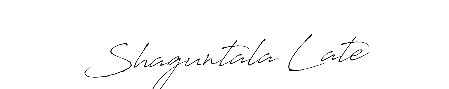 Create a beautiful signature design for name Shaguntala Late. With this signature (Antro_Vectra) fonts, you can make a handwritten signature for free. Shaguntala Late signature style 6 images and pictures png