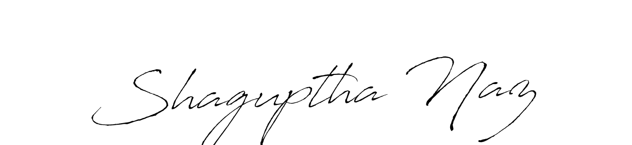How to make Shaguptha Naz name signature. Use Antro_Vectra style for creating short signs online. This is the latest handwritten sign. Shaguptha Naz signature style 6 images and pictures png