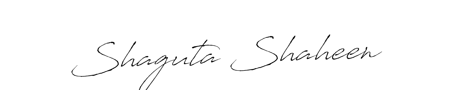 Create a beautiful signature design for name Shaguta Shaheen. With this signature (Antro_Vectra) fonts, you can make a handwritten signature for free. Shaguta Shaheen signature style 6 images and pictures png