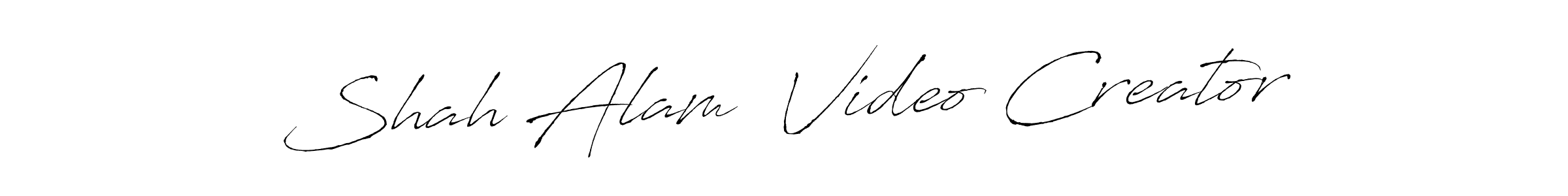 Create a beautiful signature design for name Shah Alam  Video Creator. With this signature (Antro_Vectra) fonts, you can make a handwritten signature for free. Shah Alam  Video Creator signature style 6 images and pictures png