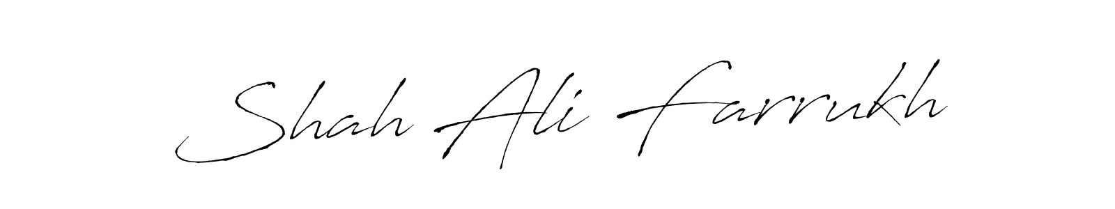 Shah Ali Farrukh stylish signature style. Best Handwritten Sign (Antro_Vectra) for my name. Handwritten Signature Collection Ideas for my name Shah Ali Farrukh. Shah Ali Farrukh signature style 6 images and pictures png