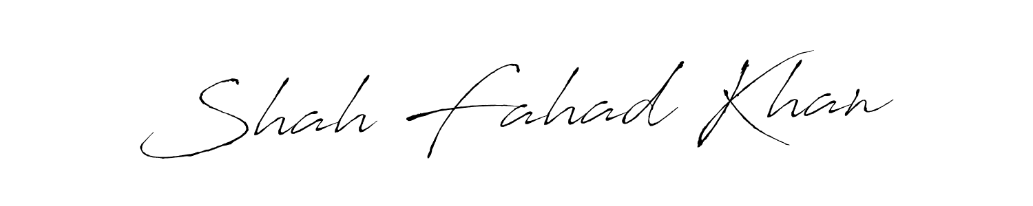 Design your own signature with our free online signature maker. With this signature software, you can create a handwritten (Antro_Vectra) signature for name Shah Fahad Khan. Shah Fahad Khan signature style 6 images and pictures png