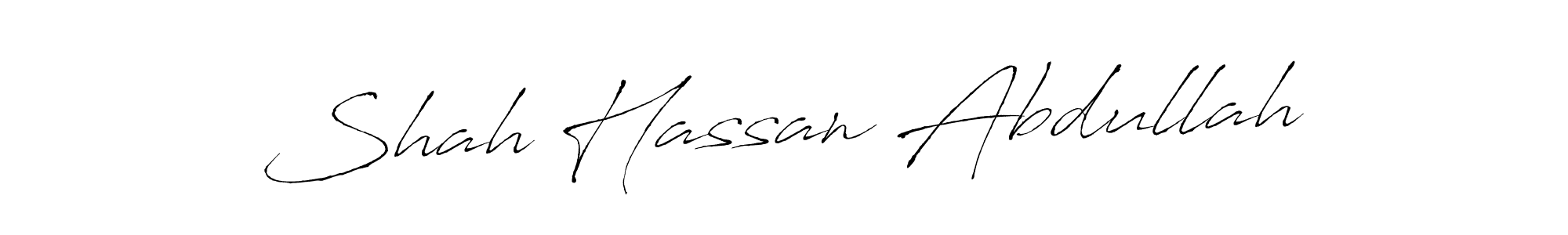 Create a beautiful signature design for name Shah Hassan Abdullah. With this signature (Antro_Vectra) fonts, you can make a handwritten signature for free. Shah Hassan Abdullah signature style 6 images and pictures png