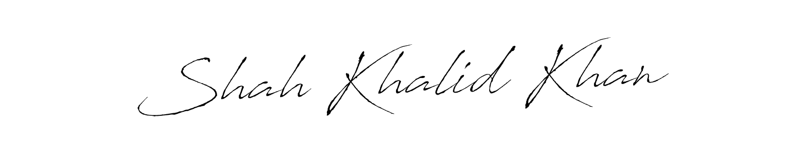 Antro_Vectra is a professional signature style that is perfect for those who want to add a touch of class to their signature. It is also a great choice for those who want to make their signature more unique. Get Shah Khalid Khan name to fancy signature for free. Shah Khalid Khan signature style 6 images and pictures png