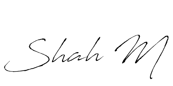 The best way (Antro_Vectra) to make a short signature is to pick only two or three words in your name. The name Shah M include a total of six letters. For converting this name. Shah M signature style 6 images and pictures png