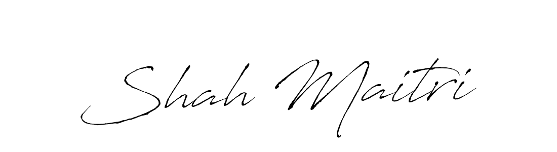 Shah Maitri stylish signature style. Best Handwritten Sign (Antro_Vectra) for my name. Handwritten Signature Collection Ideas for my name Shah Maitri. Shah Maitri signature style 6 images and pictures png