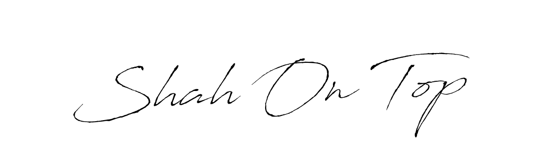 How to make Shah On Top signature? Antro_Vectra is a professional autograph style. Create handwritten signature for Shah On Top name. Shah On Top signature style 6 images and pictures png