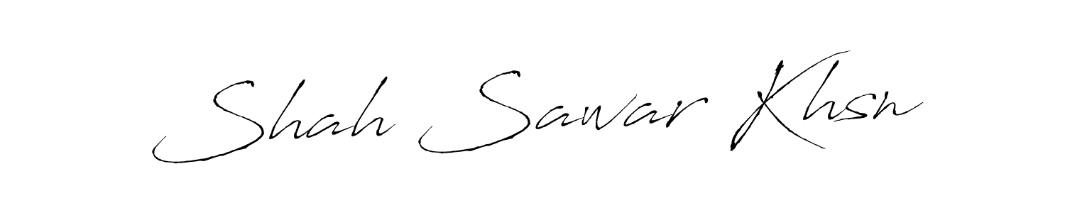 Design your own signature with our free online signature maker. With this signature software, you can create a handwritten (Antro_Vectra) signature for name Shah Sawar Khsn. Shah Sawar Khsn signature style 6 images and pictures png