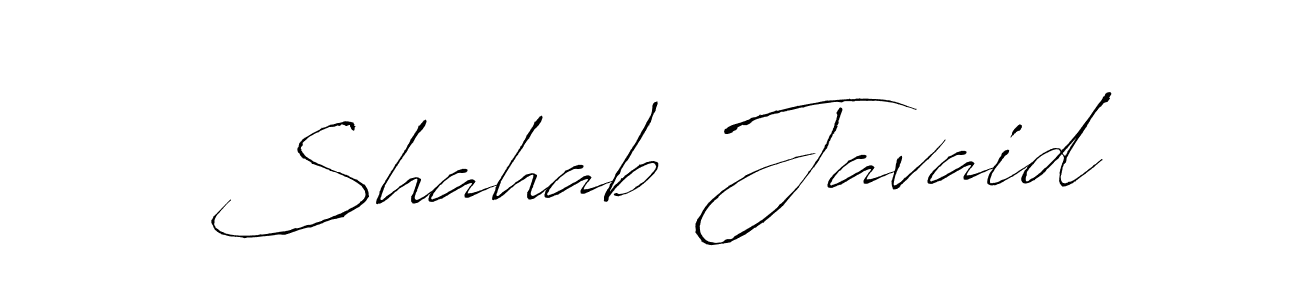 Use a signature maker to create a handwritten signature online. With this signature software, you can design (Antro_Vectra) your own signature for name Shahab Javaid. Shahab Javaid signature style 6 images and pictures png