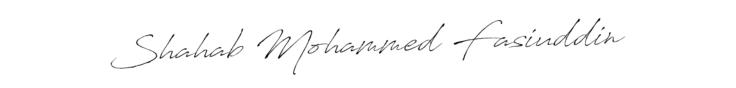 Design your own signature with our free online signature maker. With this signature software, you can create a handwritten (Antro_Vectra) signature for name Shahab Mohammed Fasiuddin. Shahab Mohammed Fasiuddin signature style 6 images and pictures png