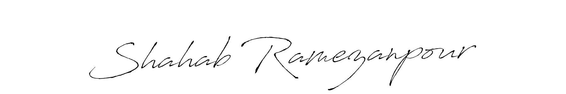 How to make Shahab Ramezanpour signature? Antro_Vectra is a professional autograph style. Create handwritten signature for Shahab Ramezanpour name. Shahab Ramezanpour signature style 6 images and pictures png