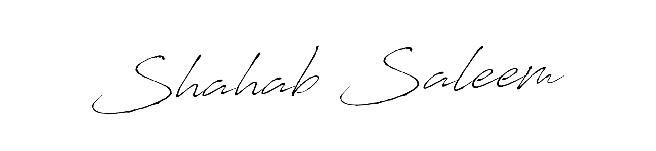 How to make Shahab Saleem name signature. Use Antro_Vectra style for creating short signs online. This is the latest handwritten sign. Shahab Saleem signature style 6 images and pictures png