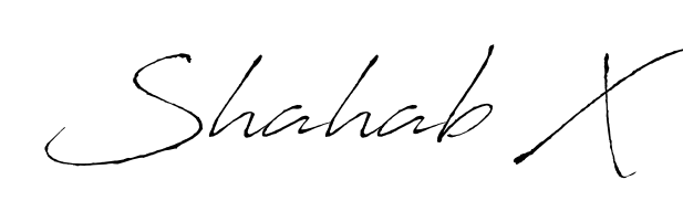 Make your name Shahab X memorable on every contract using Antro_Vectra autograph style. Instant transparent background export available. Shahab X signature style 6 images and pictures png
