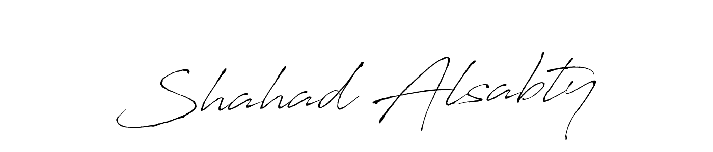 Design your own signature with our free online signature maker. With this signature software, you can create a handwritten (Antro_Vectra) signature for name Shahad Alsabty. Shahad Alsabty signature style 6 images and pictures png